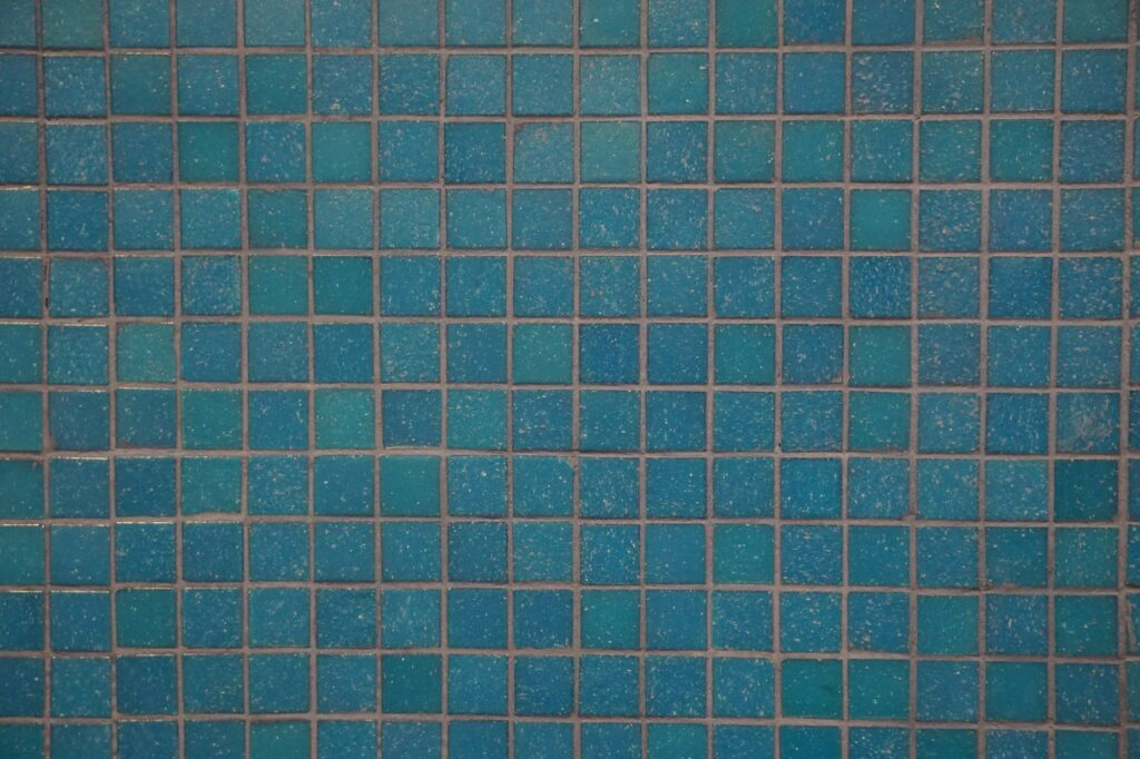 teal and blue wall tile
