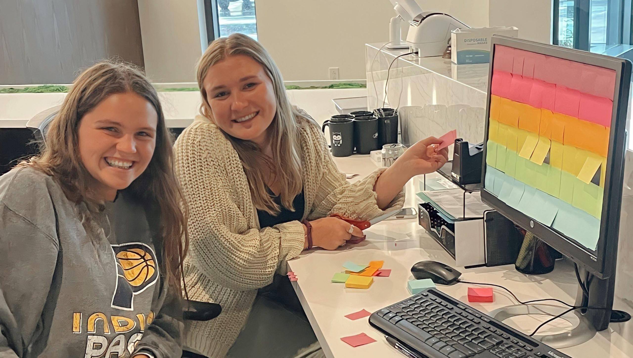 Bizterns-Pull-Sticky-Note-Prank-at-the-Front-Desk