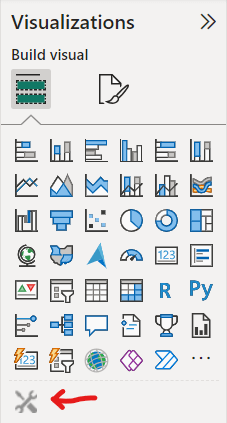 A screenshot showing where an imported visualization will show up.