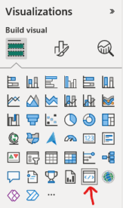 A screenshot showing the location of the Developer Visual icon.