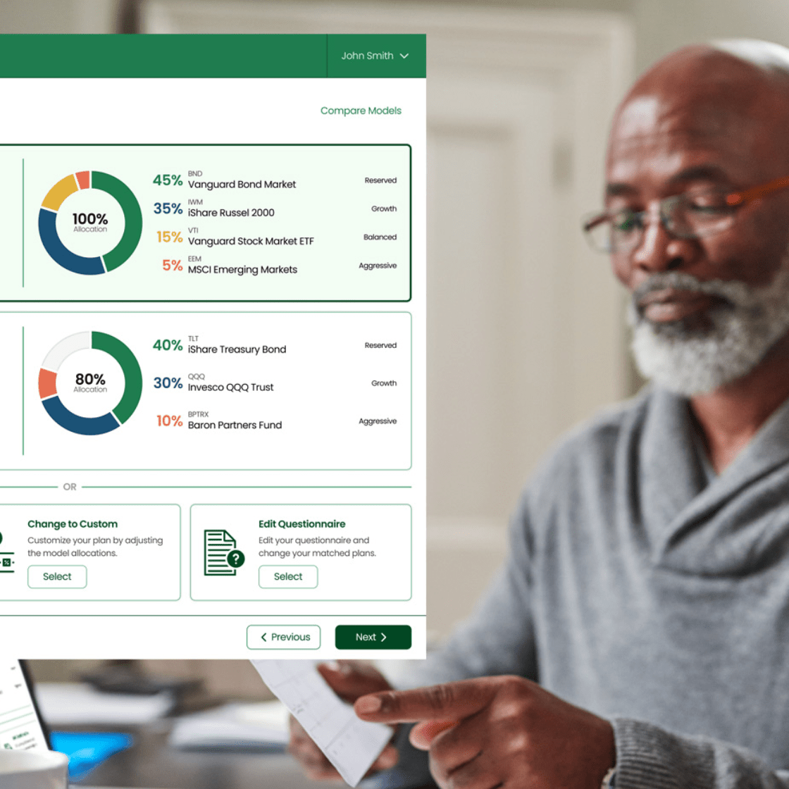 retirement enrollment screen