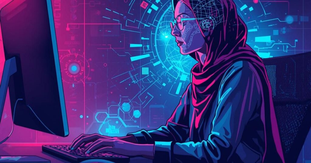 ai-generated image for an engineer using AI for development